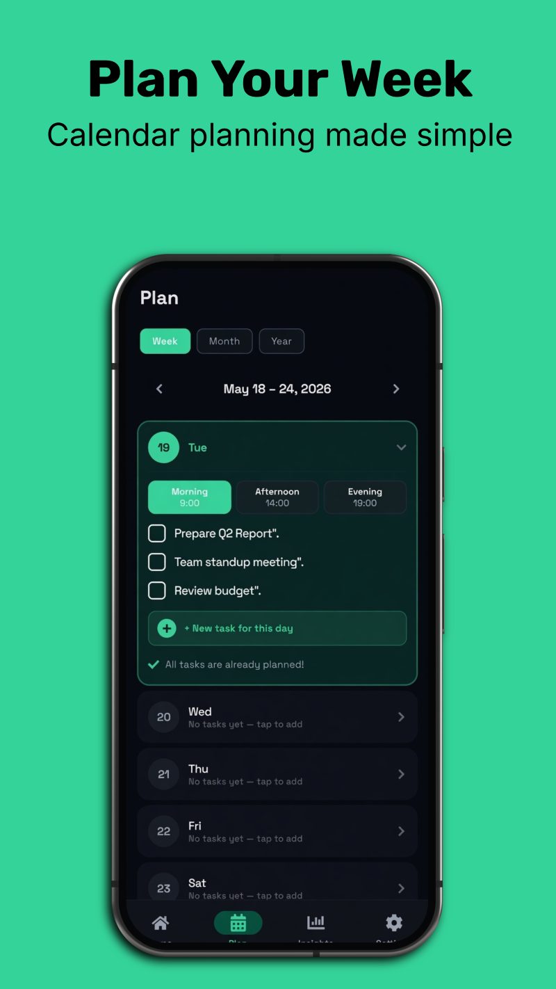 RhythmDo — plan ahead